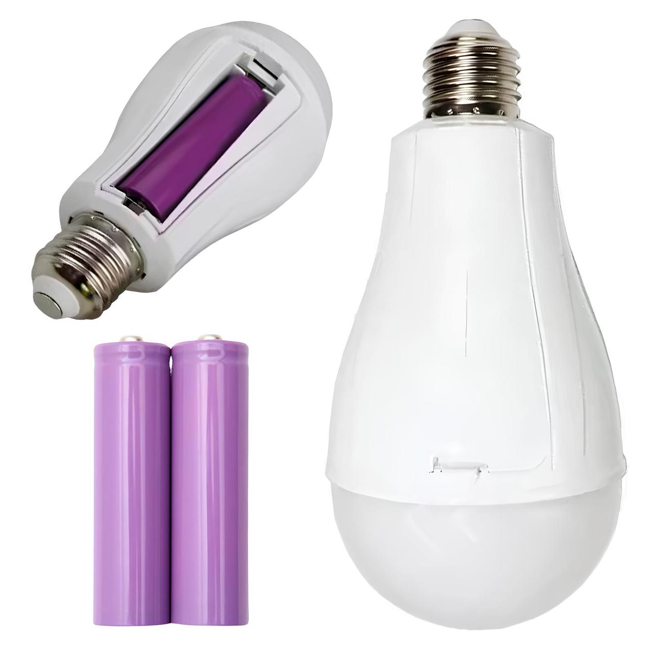Світлодіодна LED-лампочка з акумулятором 20Вт, Е27, Y-3920 / Акумуляторна лампочка / Аварійна лампочка