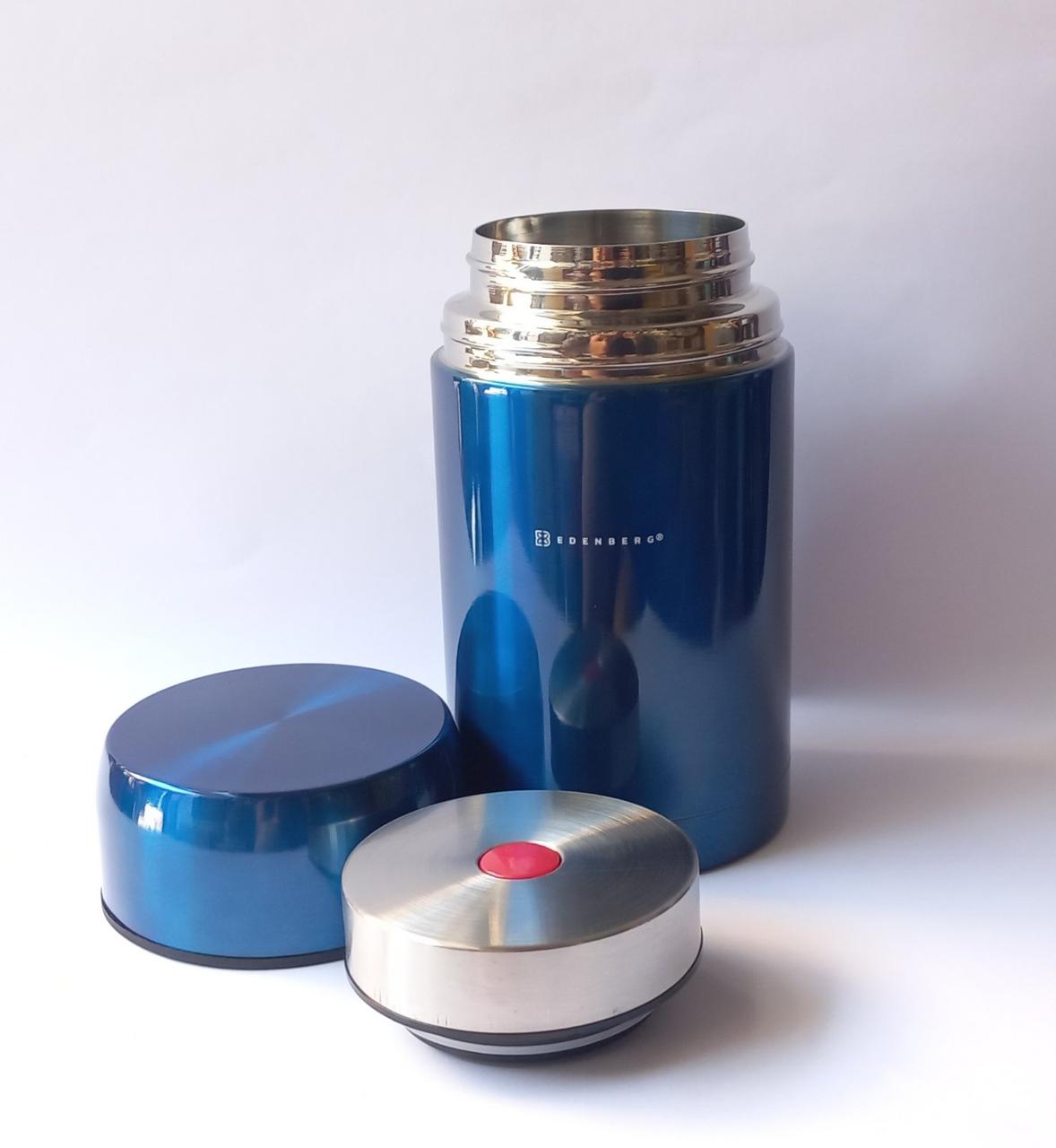 Термос харчовий Edenberg ЕВ-3509B синій 800мл, фото 1