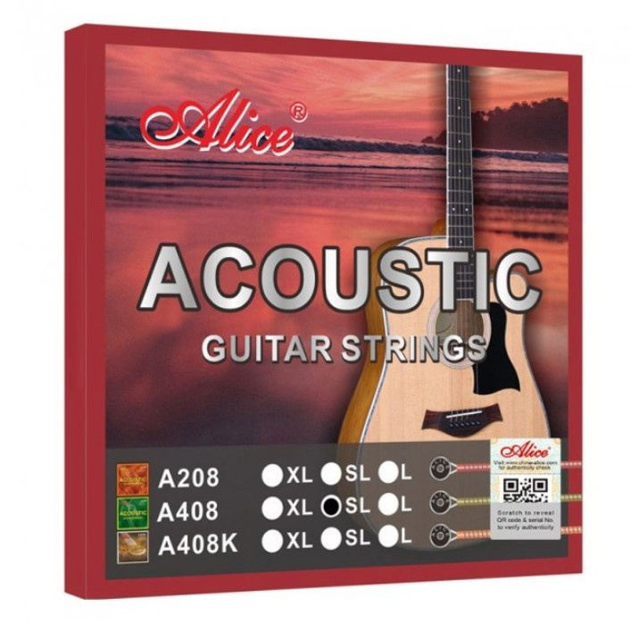 Струни для акустичної гітари Alice A408SL 85/15 Bronze 11-52 Super Light, фото 1