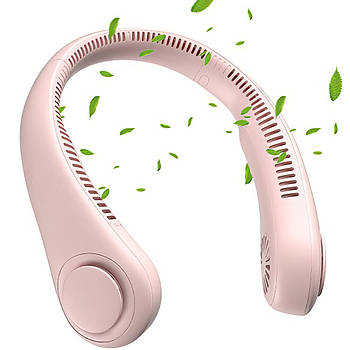 Портативний безлопатевий міні-вентилятор на шию 523-1 Акумуляторний вентилятор 3 режими охолодження