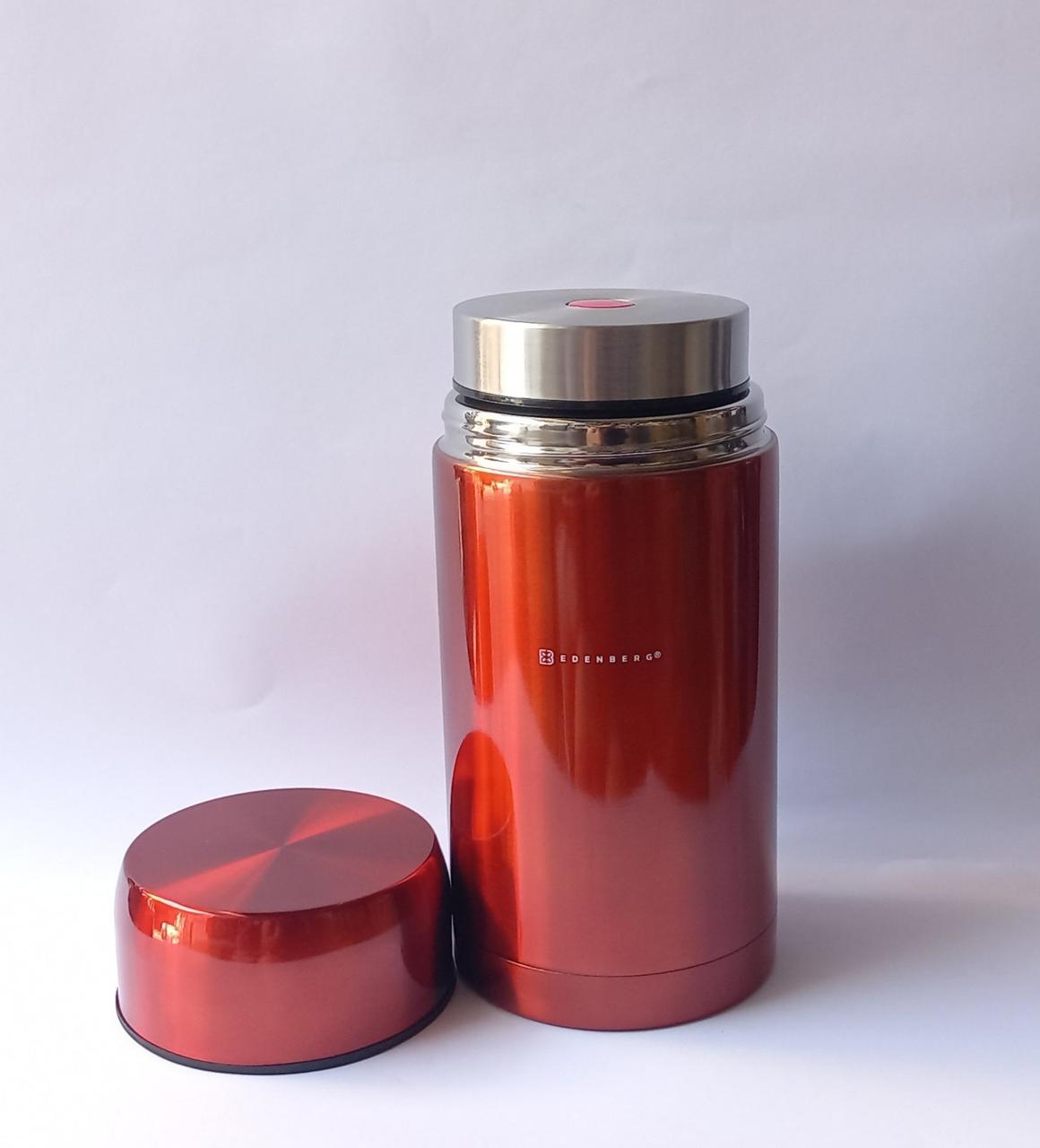 Термос харчовий Edenberg EB-3510R з нержавіючої сталі 1 л червоний, фото 1