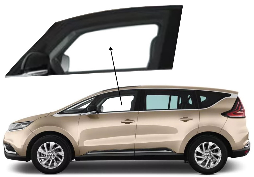 Бічне скло Renault Espace 2015-2023 передніх дверей ліве, фото 1
