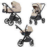 Універсальна коляска 3в1 CARRELLO Omega CRL-6545/1, Solar Beige, фото 11