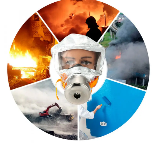 Противогаз от угарного газа и радиации фильтрующий Fire mask TZL 30 ...