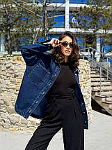 Джинсова сорочка жіноча стандартних розмірів, фото 3