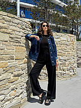 Джинсова сорочка жіноча стандартних розмірів, фото 4