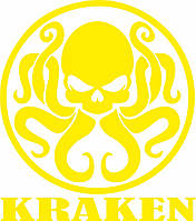 Наклейка вінілова на автомобіль KRAKEN  Кракен 15х17 см., фото 3