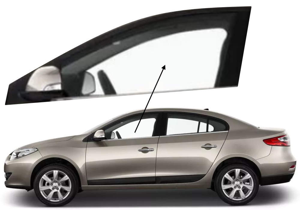 Бічне скло Renault Fluence 2010-2020 передніх дверей ліве, фото 1