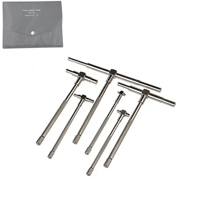 Набір нутромірів телескопічних, штихмас, 6 шт, 8-150 мм, метал, фото 1