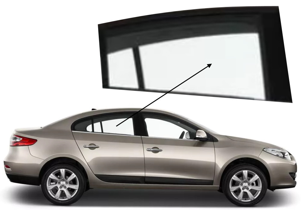 Бічне скло Renault Fluence 2010-2020 задніх дверей праве, фото 1