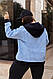 Жіноча модна демісезонна куртка вельветовий бомбер стильна сорочка в клітинку вовна великі розміри батал, фото 3