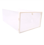 Контейнер органайзер для зберігання взуття, пластикова прозора взуттєва коробка, Білий, фото 3