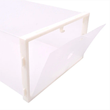 Контейнер органайзер для зберігання взуття, пластикова прозора взуттєва коробка, Білий, фото 4