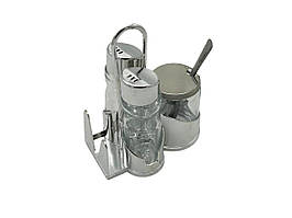 Набір для спецій пластик сіль перець серветниця гірчиця Набір спецовниць скло 4 предмети