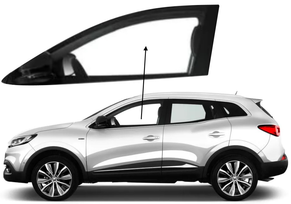 Бічне скло Renault Kadjar 2015-2022 передніх дверей ліве, фото 1