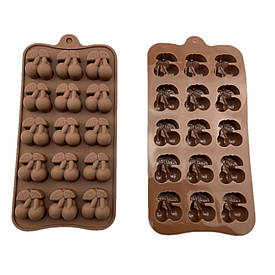 Форма силіконова для льоду та цукерок Вишні з 15 шт.