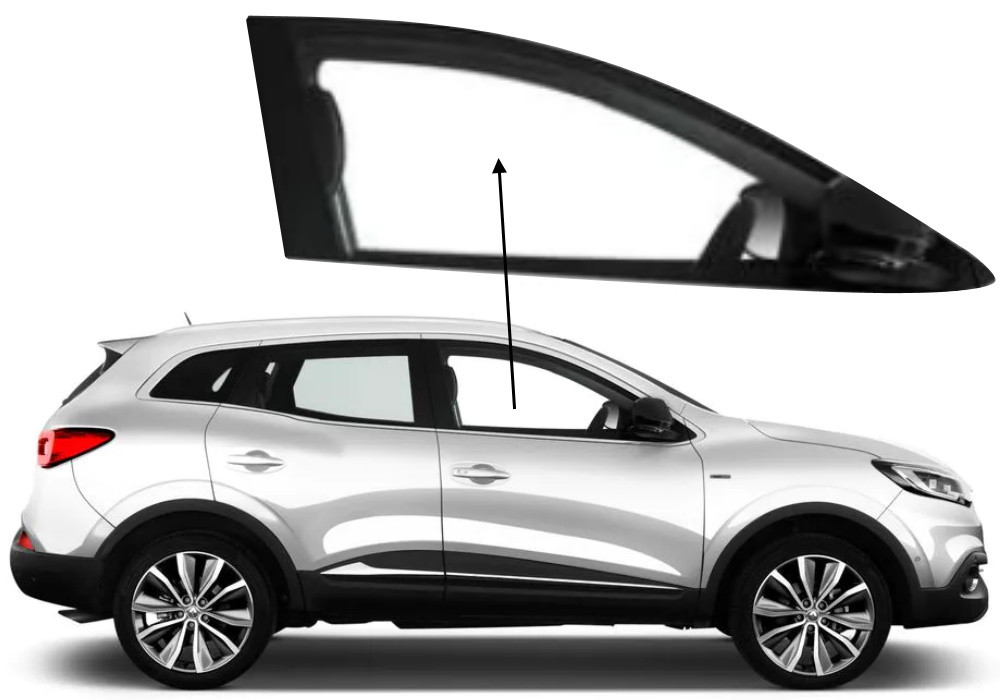 Бічне скло Renault Kadjar 2015-2022 передніх дверей праве, фото 1