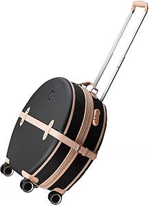 Кругла дорожня валіза Semi Line T5671-3 (S), 49 л (Black/Pink Cream)
