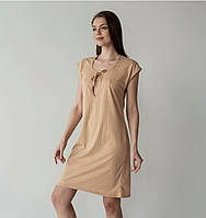 Сорочка з вирізом на грудях на зав'язках у пологовий будинок на роді для вагітних