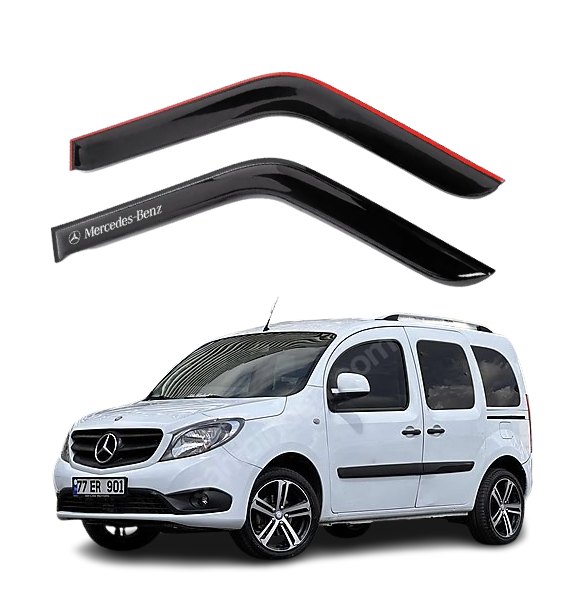 Дефлектори вікон вітровики для Mercedes Citan 2012-2021 (скотч) AV-Tuning, фото 1