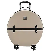 Кругла дорожня валіза Semi Line T5674-2 (S), 49 л (Champagne/Black), фото 4
