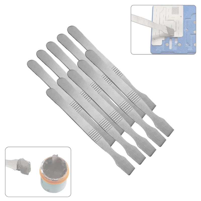 Лопатка для розбору корпусів електроніки, металева, 10 шт, одностороння, фото 1