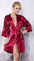 Жіночий халат жіночий атласний DKAREN -90 bordo M/38, XL/50