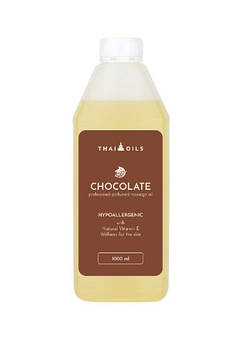 Масажна олія для всіх типів шкіри зволожувальна Thai Oils Chocolate 1000 ml Олія для масажу шоколад