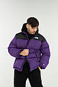 Пуховик The North Face зимовий чоловічий чорний з фіолетовим розмір S, M, L, фото 4