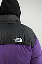 Пуховик The North Face зимовий чоловічий чорний з фіолетовим розмір S, M, L, фото 10