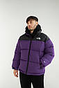 Пуховик The North Face зимовий чоловічий чорний з фіолетовим розмір S, M, L, фото 3