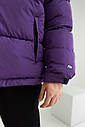 Пуховик The North Face зимовий чоловічий чорний з фіолетовим розмір S, M, L, фото 9
