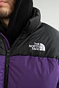 Пуховик The North Face зимовий чоловічий чорний з фіолетовим розмір S, M, L, фото 8