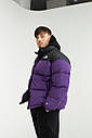 Пуховик The North Face зимовий чоловічий чорний з фіолетовим розмір S, M, L, фото 6