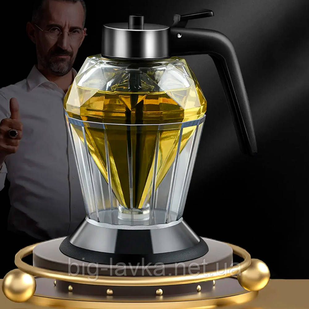 Диспенсер для меду у формі Diamond Glass 200 мл Чорний