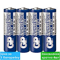 Батарейка сольова GP 15С-S4 Power Plus AA R6 пальчикова (трей)