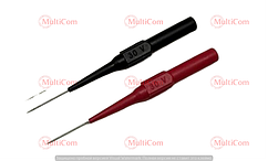 17-00-102. Набір голок для щупів мультиметра (пара, червоний+чорний)