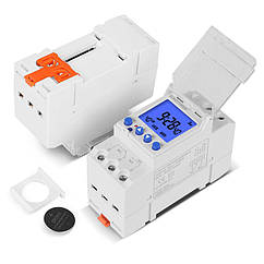 Реле часу Sinotimer TM928RAKL, на DIN-рейку, LCD, програмований, змінна батарея, 16 А, 85-265V, 87х65х35
