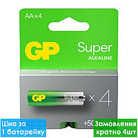 Бат. GP Super LR6, АА, блістер (15A21-SB4) 4/40, батарейки типу АА
