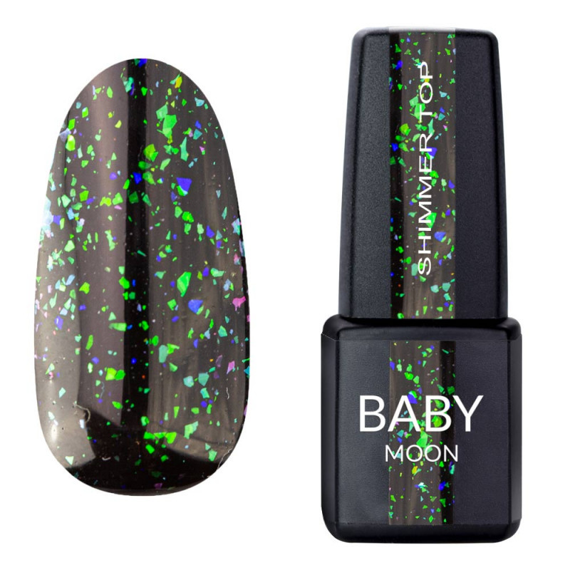 Топ Baby Moon Shimmer Top Chameleon No021, 6 мл, з різнобарвною поталлю
