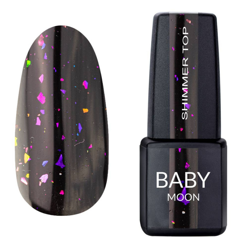 Топ Baby Moon Shimmer Top №032, 6 мл, з рожево-фіолетовою поталлю, фото 1