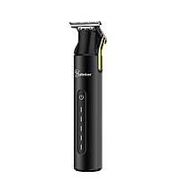 Тример для окантовки та стрижки бороди Hatteker Dark Black (HT-623-BL), фото 4