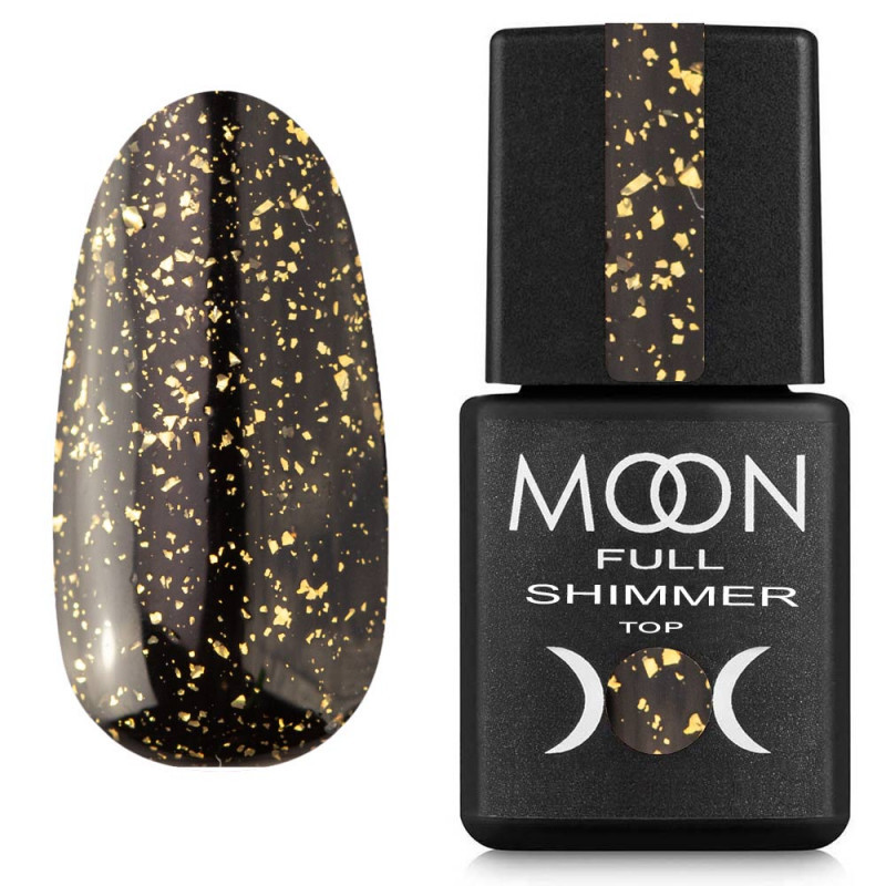Топ Moon Full Shimmer Top Gold No1020, 8 мл, із золотою поталлю