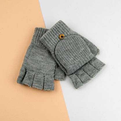 Оптом підліткові рукавички (мітенки) на 10-15 років (арт. 24-8-018), фото 3