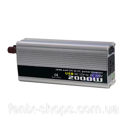 Перетворювач напруги - інвертор 2000 W AC/DC 12V-220V, фото 1