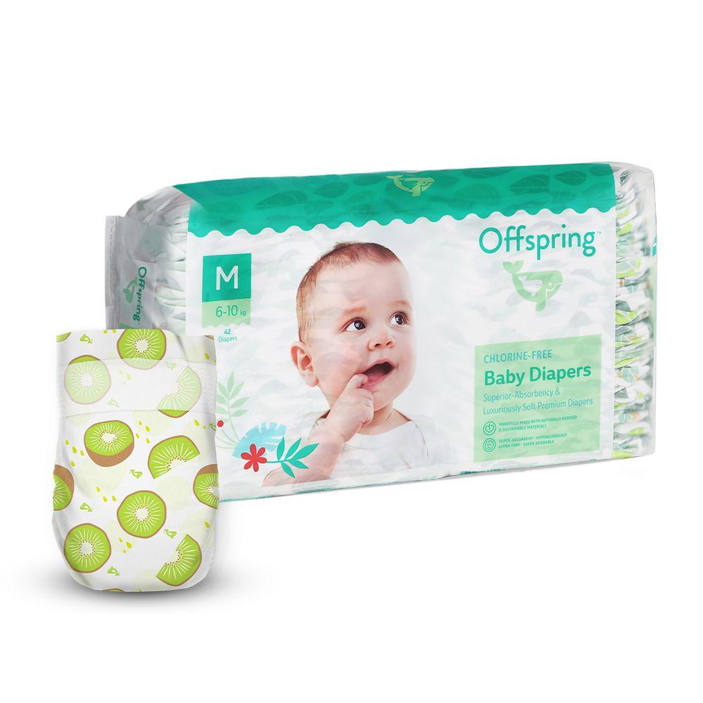 Підгузки Offspring Hairykiwi, розмір 3 (M), 6-10 кг, 42 шт.