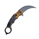 Ніж розкладний кіготь Fox Knives M43 з кліпсою 20см Brown (7_01082), фото 3