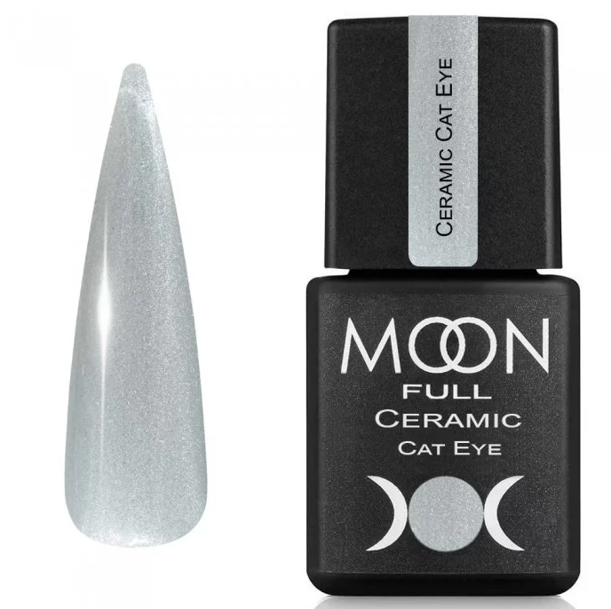 Гель-лак Moon Full Ceramic Cat NoSC532, 8 мл, сірий із шимером