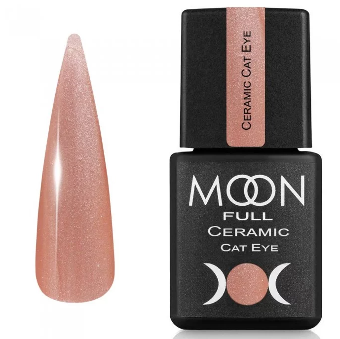 Гель-лак Moon Full Ceramic Cat NoSC537, 8 мл, персиковий із шимером