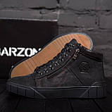 Чоловічі зимові шкіряні кросівки Philipp Plein, чоловічі зимові стильні кросівки, чоловічі зимові черевики, фото 6